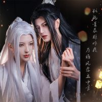 古装汉服男士假发套头套古风长发男马尾发套公子影视表演整顶头套 黑色 假发+发网夹子