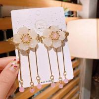 汉服儿童发饰发卡头饰夹子韩国古风古代公主饰品女童古装发夹饰品 花朵粉色串珠