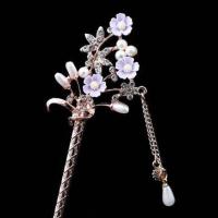 古代盘发簪子流苏步摇发簪女古风发饰汉服头饰古装配饰挽发钗束发 水仙花