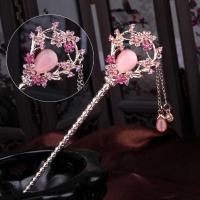 发簪古风汉服配饰古典宫廷流苏步摇百搭盘发簪子发饰品发钗 镜花水月粉色