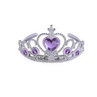 儿童魔法棒发饰套装女童公主项链手链首饰盒发夹冰雪奇缘艾莎皇冠 紫色皇冠