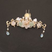 汉服头饰全套古风流苏发簪古代少女发饰宫廷造型发冠表演盘发饰品 顶冠1只