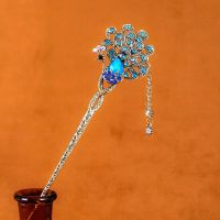 古代发簪头饰简约百搭盘头发簪子旗袍古典发饰古风汉服流苏簪子女 13#发簪蓝色