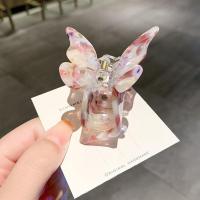 法式超仙蝴蝶发夹人鱼抓夹醋酸板材发抓盘发夹子外出森系发饰女 1#复古花蝴蝶