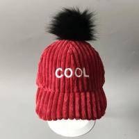 秋冬儿童帽子棒球帽大毛球女童鸭舌帽宝宝假发帽2-8岁防寒帽子潮 红色无假发 2-8岁(48cm-53cm)