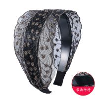 宽边短发女士发箍女发带遮白发神器遮盖压发头箍防滑发卡发饰头饰 树叶金色