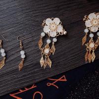 古风头饰流苏步摇插梳发夹汉服发饰旗袍配饰民族风清新古装头饰 白色