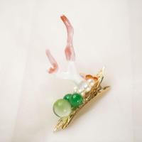 遇见神鹿瑶古风发夹王者荣耀衍生鹿角小清新对夹发簪汉服少女配饰 神鹿发夹一个(不带流苏)