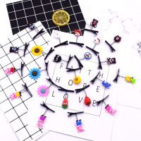 50装儿童发饰软胶小鸡小兔小熊弹簧发夹子头饰小黄鸡卖萌神器边夹 A款所有款式混搭 10个装