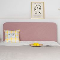 加厚弹力床头罩简约现代万能软全包保护套欧式靠板靠背床头套靠垫 藕粉 0.9米(适合0.9-1.1米床头)