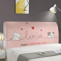 床头套罩防尘罩1.2m/1.5m/1.8m/2.0m欧式全包软包加厚床头罩套 LOVE猫款全包床头套罩 1.2米床头罩(