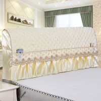 全包床头罩床头套1.5m1.8m2m实木软包皮床床头靠背防尘保护套布艺 全包米色(夹棉款) 1.2m(高度65cm之内可