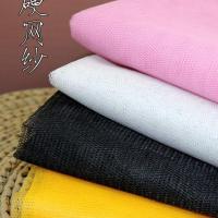 硬网纱裙撑蓬蓬裙造型网毕业设计师网布白色六角头饰婚纱装饰纱布 硬网粉红 1米