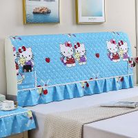 全包欧式夹棉夹厚床头罩软包床头套弹力简约防尘罩 爱恋KATM-蓝 1米全包床头