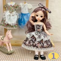 30厘米芭比娃娃换装6分bjd娃娃衣服长发公主女孩玩具27关节sd玩偶 1号 单买衣服[没有娃娃]