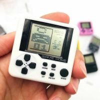 方块迷你game钥匙扣挂件怀旧款掌上小型俄罗斯方块坦克游戏机掌机 白色 官方配置(内含2个电池)