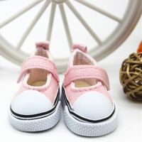 『bjd六分单扣小白鞋』bjd娃娃6分 yosd 帆布鞋 小白鞋多种色百搭 粉色 六分单扣娃鞋(5cm)