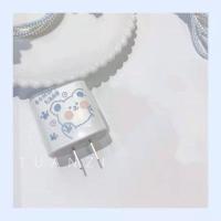 ipad2020充电器保护套适用苹果12数据线20w快充头iPhone11promax [单壳]充电器头保护套 小白熊[
