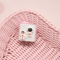 适用iPhone12/13充电器保护套20w苹果11promax数据线缠绕线iPad 透宇航员保护头1个