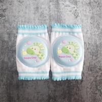 宝宝防摔护膝婴儿加厚海绵幼儿爬行学步套儿童小孩透气护肘夏季 长颈鹿蓝色 建议0-3岁(高弹力)