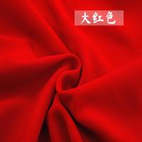 黑色夏季薄款不透微弹高档休闲裤阔腿裤服装裤料裙裤子连衣裙布料 大红色薄款(阔腿裤料)1米