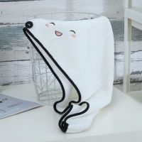 玉颜珊瑚绒加厚干发帽女超强吸水速干可爱擦头巾女包头发毛巾浴帽 表情帽微笑正品1条