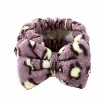 豹纹干发帽吸水超强洗头发浴帽毛巾包头女加厚成人长发擦头巾速干 豹紫色 [加厚发带 一条装]