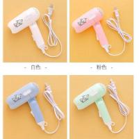 小功率电吹风宿舍专用学生可折叠便携式卡通吹风不伤发小型风筒 四种颜色随机发货