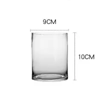 特大号透明玻璃花瓶摆件客厅插花干花家居直筒富贵竹水养水培花瓶 0910