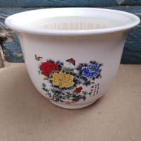 陶瓷盆大花盆特价 特大号青花瓷陶瓷花盆透气 花卉盆景 花开富贵 口径20厘米高15厘米