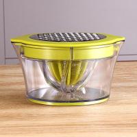 家用多功能手动榨汁机 减肥水果橙汁榨汁器神器 学生小型挤柠檬杯 四合一套装--绿色