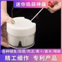 家用手动绞蒜搅菜机多功能手拉式碎菜器蒜泥机器切压蒜搅蒜搅碎机 A*蒜泥器迷你+150ml+L