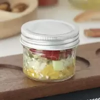 新款100 250350ml耐高温果酱蜂蜜玻璃瓶密封罐酱菜瓶燕窝分装瓶 100nl8只一体盖