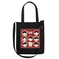 TNT时代少年团帆布包马嘉祺刘耀文周边帆布袋学生单肩手提购物袋 15斜跨款[有拉链]