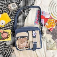 JK制服包尼龙帆布大容量单肩斜挎日系韩版ins原宿女可爱学生百搭 蓝色[普通面料] 单包