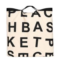 学生帆布包韩国慵懒风单肩大容量字母超大手提大号帆布袋包购物包 白色手提包