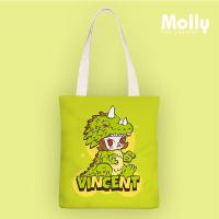 茉莉款动漫帆布包女单肩时尚学生上课包包女帆布袋手提袋购物袋 尺寸:33*38cm 茉莉1号 无拉链无内袋款式