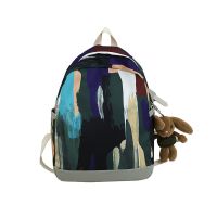 Chic双肩包女韩版高中简约百搭初中书包女大学生原宿ulzzang背包 [灰色]防水加厚面料 单包[不带挂件]收藏店铺+