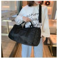 健身包干湿分离游泳包旅行包短途可套拉杆箱手提行李袋轻便收纳包 黑色