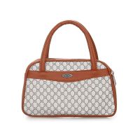 防水拉链妈妈包PU迷你手拎包手提包包中年妇女买菜包手机包零钱袋 新款小网格花纹