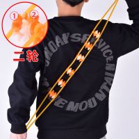 滚珠拉背条按摩器腰背部颈肩器材滚轮条手动拉背器颈椎腰部全身 6排2滚轮**橙黄