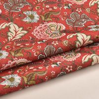 新款沙发布料加厚仿棉麻印花麻布田园桌布大花布硬包软包床头面料 富贵花1号