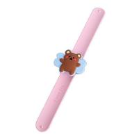 夏季随身可爱卡通啪啪圈旋转防蚊手环手表婴儿宝宝驱蚊手环驱蚊扣 卡通旋转[小熊]