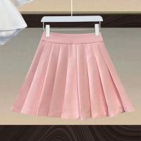 夏季小香风炸街盐系套装女夏2021新款韩版百褶裙胖妹妹洋气两件套 7362粉色百褶裙 [单件] XXXL建议160-18