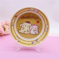 儿童布丁狗碗勺套装密胺防摔卡通餐具宝宝防烫家用可爱小孩碗筷 布丁狗5寸圆形盘