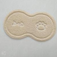 猫砂垫花生型宠物垫餐垫防带出 米色 40*26