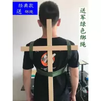 军姿十字实木架 列训练 儿童矫正肩驼背挺胸收腹腰椎矫姿 普通儿童款(身高150以下)