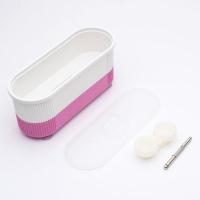 超声波清洗机家用洗眼镜机隐形眼镜清洗机电动小型首饰手表清洗器 粉色[不送电池的]1台