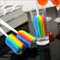 杯刷七彩杯刷洗杯子神器奶瓶刷清洁套装家用厨房刷锅神器五彩杯刷 彩虹刷2只装[试用装]