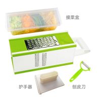 多功能切菜器切菜切丝神器家用刨丝器土豆丝切丝器擦丝柠檬切片 绿色切菜器